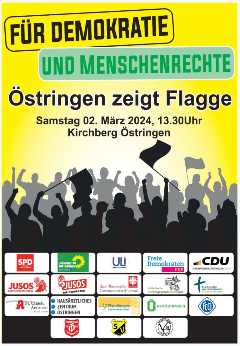 Auf der Kundgebung für Demokratie